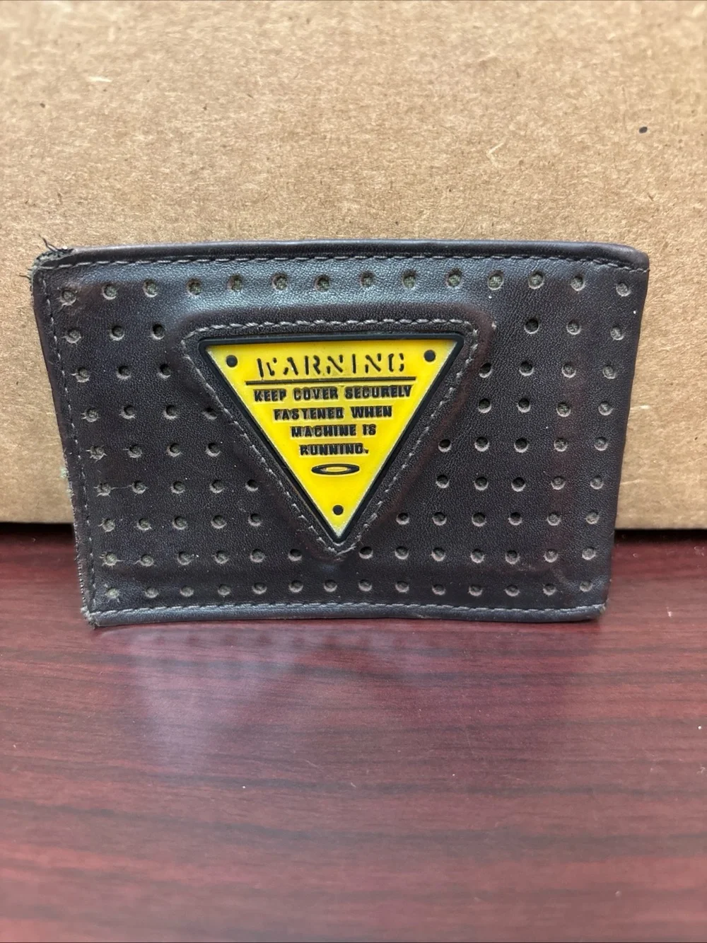 Rare Vintage 90s Black And Yellow Warning Oakley Softwear Card Holder Wallet